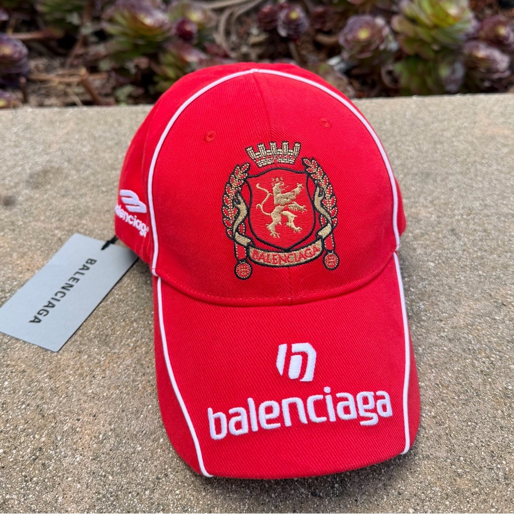 Balenciaga White Baseball Cap PARIS